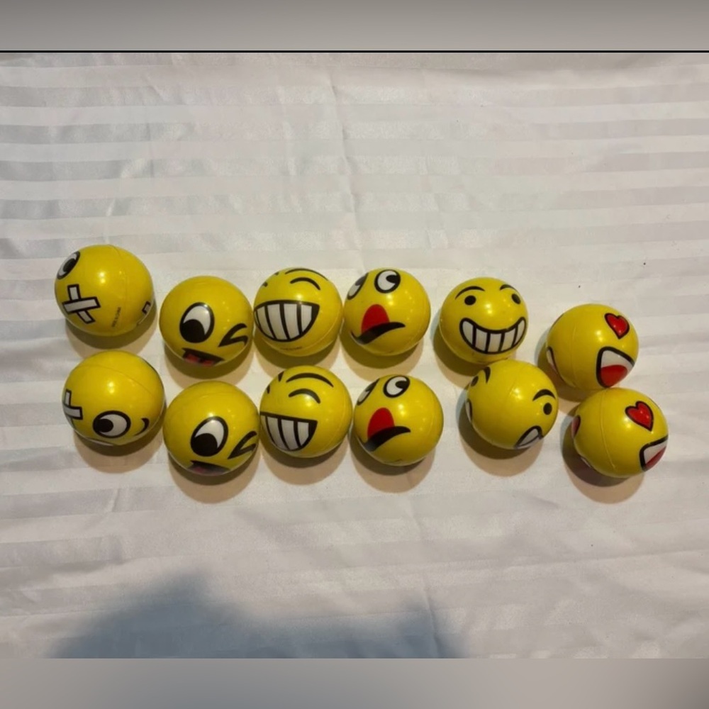 Soft Yellow Emoji Balls (Pack of 12)[NWT]